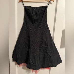 polka dot strapless dress size 3 by ruby rox
